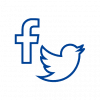 Facebook and Twitter icon
